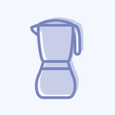 Simge karıştırıcı - İki Ton Biçimi - Basit illüstrasyon, Düzenlenebilir vuruş, Tasarım şablonu vektörü, baskılar, posterler, reklamlar, duyurular, bilgi grafikleri vs..