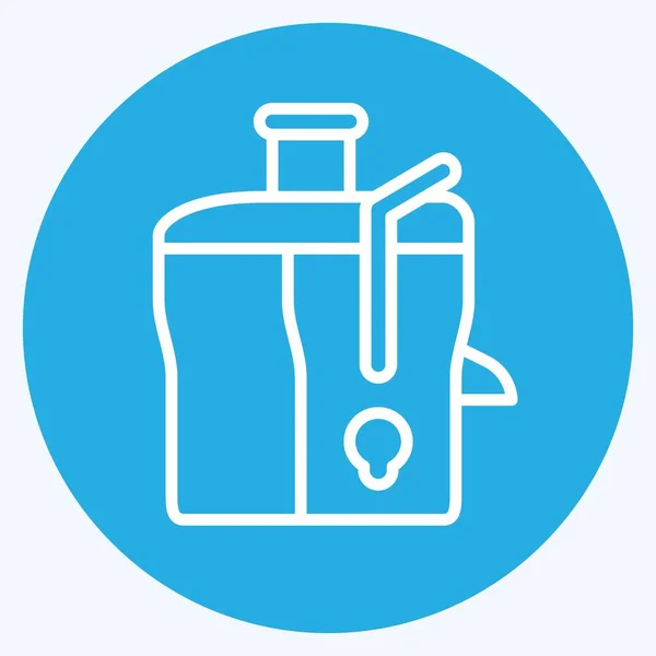 Icono Juice Maker Blue Eyes Style Ilustración Simple Carrera Editable — Archivo Imágenes Vectoriales