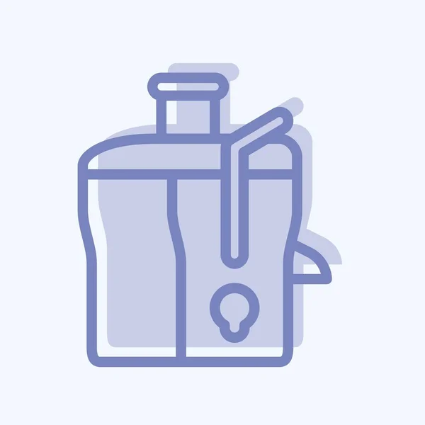 Icon Juice Maker Two Tone Style Jednoduchá Ilustrace Upravitelný Tah — Stockový vektor