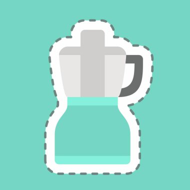 Çıkartma Gıda İşlemcisi - Satır Kesimi - Basit illüstrasyon, Düzenlenebilir felç, Tasarım şablonu vektörü, baskılar, posterler, reklamlar, duyurular, bilgi grafikleri vs..