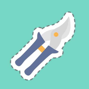 Etiket El Prunker - Satır Kesimi - Basit illüstrasyon, düzenlenebilir vuruş, tasarım şablonu vektörü, baskılar, posterler, reklamlar, duyurular, bilgi grafikleri vs..