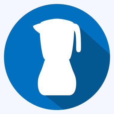 Simge Blender - Uzun Gölge Biçimi - Basit illüstrasyon, Düzenlenebilir vuruş, Tasarım şablonu vektörü, baskılar, posterler, reklamlar, duyurular, bilgi grafikleri vs..