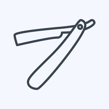 Simge Düz Ustura - Satır Biçimi - Basit illüstrasyon, Düzenlenebilir vuruş, Tasarım şablonu vektörü, baskılar, posterler, reklamlar, duyurular, bilgi grafikleri vs..