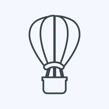 Simge Hava Balonu - Satır Biçimi - Basit illüstrasyon, Düzenlenebilir Vuruş (1), Tasarım şablonu vektörü, baskılar, posterler, reklamlar, duyurular, bilgi grafikleri vs..