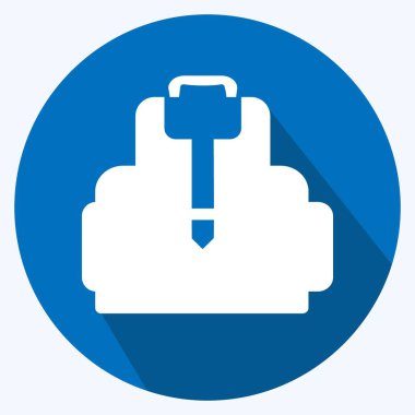 Simge Paketi - Uzun Gölge Biçimi - Basit illüstrasyon, Düzenlenebilir vuruş, Tasarım şablonu vektörü, baskılar, posterler, reklamlar, duyurular, bilgi grafikleri vs..