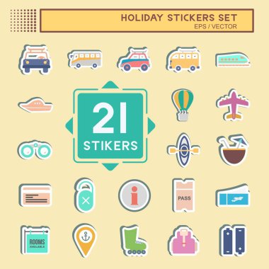 Çıkartma Ayarları Tatili - Basit illüstrasyon, Düzenlenebilir vuruş, Tasarım şablon vektörü, baskılar, posterler, reklamlar, duyurular, bilgi grafikleri vs..