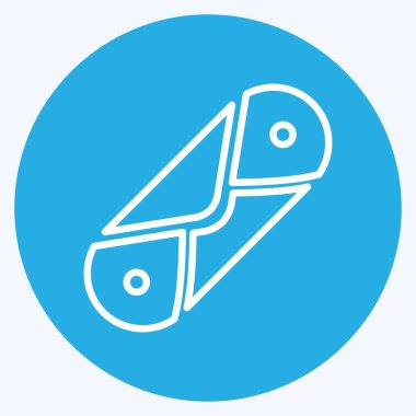 Simge Cannoli - Mavi Gözler Biçimi - Basit illüstrasyon, Düzenlenebilir vuruş, Tasarım şablonu vektörü, baskılar, posterler, reklamlar, duyurular, bilgi grafikleri vs..