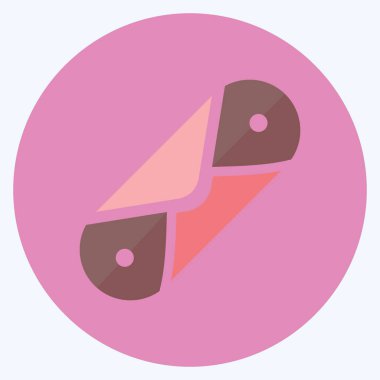 Simge Cannoli - Düz Biçim - Basit illüstrasyon, Düzenlenebilir vuruş, Tasarım şablonu vektörü, baskılar, posterler, reklamlar, duyurular, bilgi grafikleri vs..