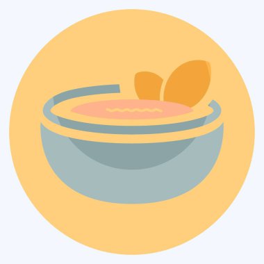 Simge Gazpacho - Düz Biçim - Basit illüstrasyon, Düzenlenebilir vuruş, Tasarım şablonu vektörü, baskılar, posterler, reklamlar, duyurular, bilgi grafikleri vs..