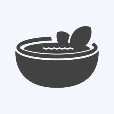 Simge Gazpacho - Glyph Biçimi - Basit illüstrasyon, Düzenlenebilir vuruş, Tasarım şablonu vektörü, baskılar, posterler, reklamlar, duyurular, bilgi grafikleri vs..