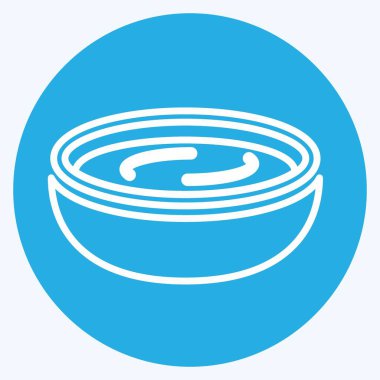 Simge Yeşil Sos - Mavi Göz Biçimi - Basit illüstrasyon, Düzenlenebilir vuruş, Tasarım şablonu vektörü, baskılar, posterler, reklamlar, duyurular, bilgi grafikleri vs..