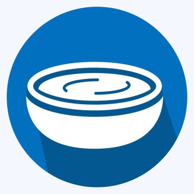 Simge Yeşil Sos - Uzun Gölge Biçimi - Basit illüstrasyon, Düzenlenebilir vuruş, Tasarım şablonu vektörü, baskılar, posterler, reklamlar, duyurular, bilgi grafikleri vs..