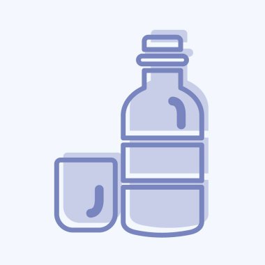 Simge Orujo - İki Ton Biçimi - Basit illüstrasyon, Düzenlenebilir vuruş, Tasarım şablonu vektörü, baskılar, posterler, reklamlar, duyurular, bilgi grafikleri vs..