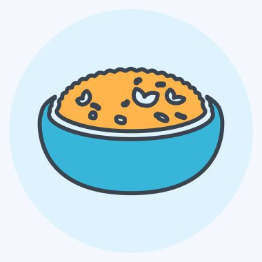 Simge Risotto - Renk Eşleştirme Biçimi - Basit illüstrasyon, Düzenlenebilir vuruş, Tasarım şablonu vektörü, baskılar, posterler, reklamlar, duyurular, bilgi grafikleri vs..