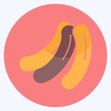 Simge Sosisleri - Düz Biçim - Basit illüstrasyon, Düzenlenebilir vuruş, Tasarım şablonu vektörü, baskılar, posterler, reklamlar, duyurular, bilgi grafikleri vs..