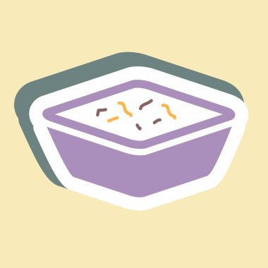 Çıkartma Lahana Salatası - Basit illüstrasyon, düzenlenebilir felç, tasarım şablonu vektörü, baskılar, posterler, reklamlar, duyurular, bilgi grafikleri vb..