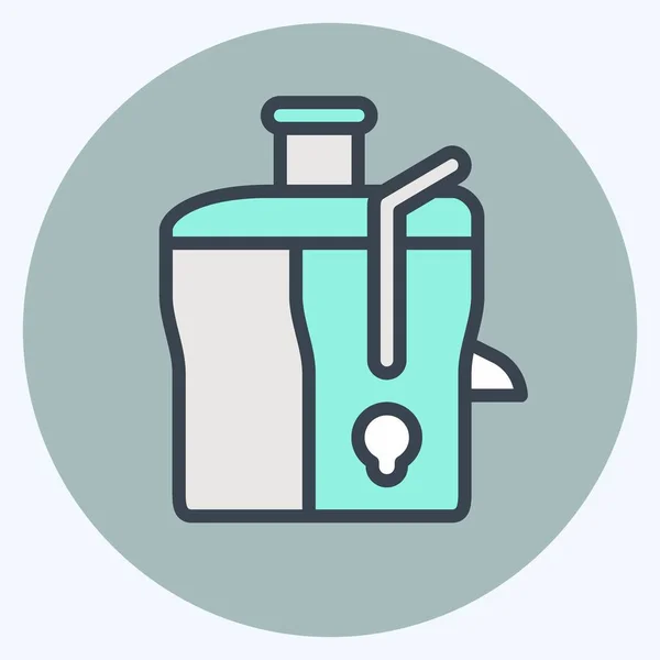 Icoon Juice Maker Color Mate Style Eenvoudige Illustratie Bewerkbare Slag — Stockvector