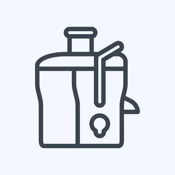 Ikoon Juice Maker Line Style Eenvoudige Illustratie Bewerkbare Slag Design — Stockvector