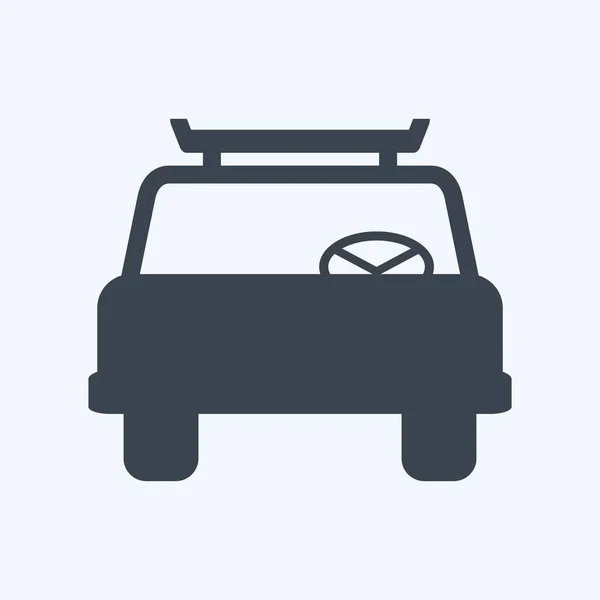 Icon Cab Glyph Style Simple Illustration Editable Stroke Design Template — 스톡 벡터