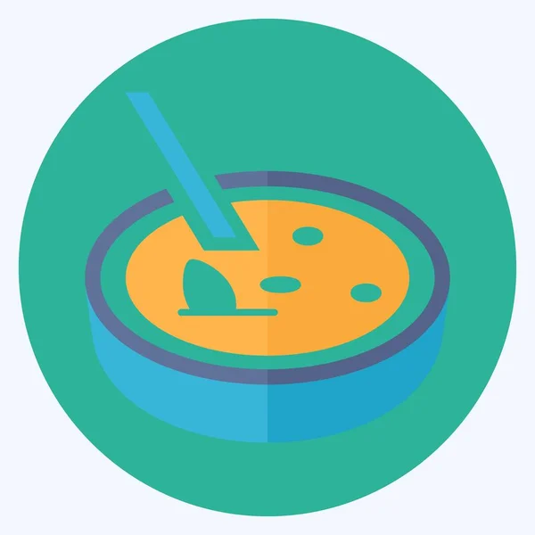 Icon Crema Catalana Flat Style Simple Illustration Editable Stroke Design — 스톡 벡터