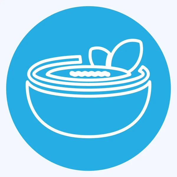 Icon Gazpacho Blue Eyes Style Simple Illustration Editable Stroke Design — 스톡 벡터