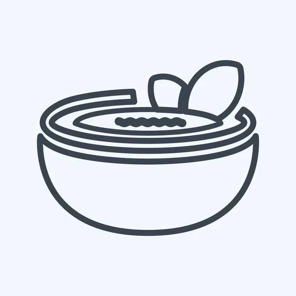 Icon Gazpacho Line Style Simple Illustration Editable Stroke Design Template — 스톡 벡터