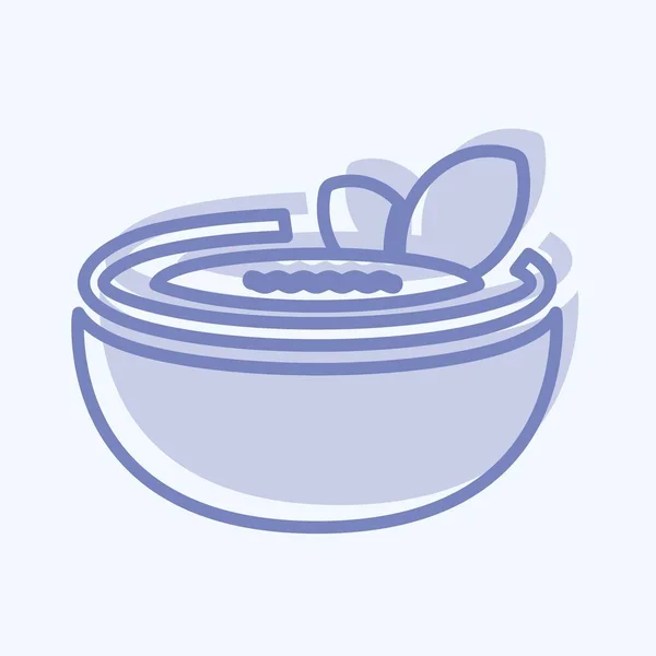 Icon Gazpacho Two Tone Style Simple Illustration Editable Stroke Design — 스톡 벡터