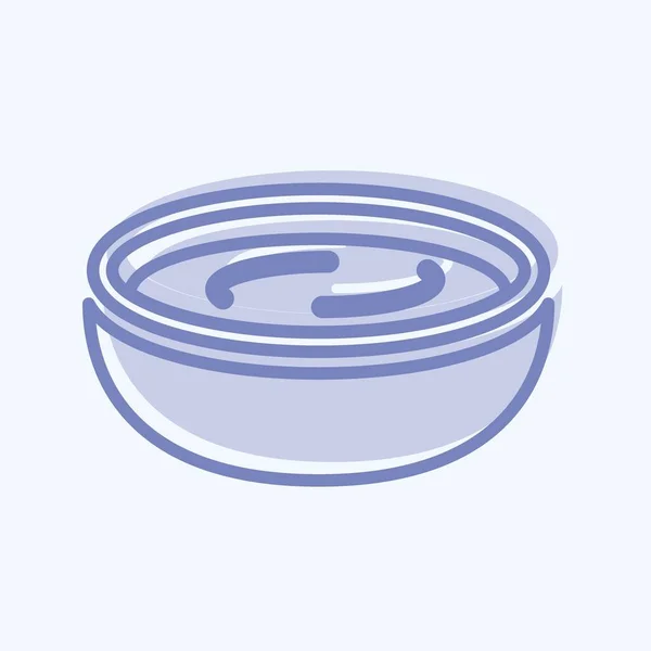 Icon Green Sauce Two Tone Style Simple Illustration Editable Stroke — 스톡 벡터