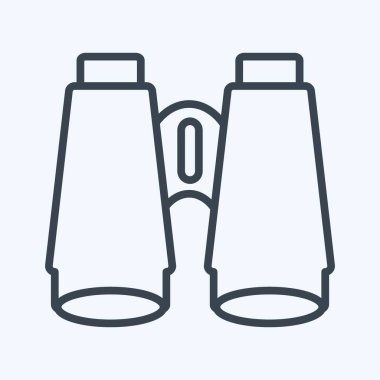 Simge Dürbünleri - Satır Biçimi - Basit illüstrasyon, Düzenlenebilir vuruş, Tasarım şablonu vektörü, baskılar, posterler, reklamlar, duyurular, bilgi grafikleri vs..