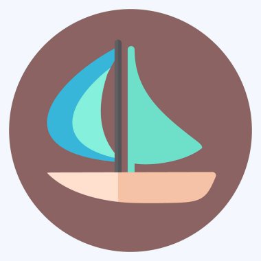 Simge Teknesi - Düz Biçim - Basit illüstrasyon, Düzenlenebilir vuruş, Tasarım şablon vektörü, baskılar, posterler, reklamlar, duyurular, bilgi grafikleri vs..