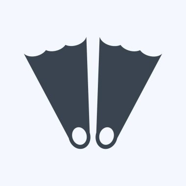 Simge Finleri - Glyph Biçimi - Basit illüstrasyon, Düzenlenebilir vuruş, Tasarım şablonu vektörü, baskılar, posterler, reklamlar, duyurular, bilgi grafikleri vs..