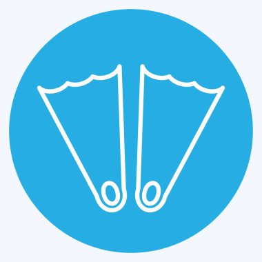 Simge Finleri - Mavi Gözler Biçimi - Basit illüstrasyon, Düzenlenebilir Felç, Tasarım şablonu vektörü, baskılar, posterler, reklamlar, duyurular, bilgi grafikleri vs..