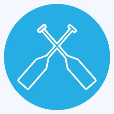 Simge Oars - Mavi Gözler Biçimi - Basit illüstrasyon, Düzenlenebilir Felç, Tasarım şablonu vektörü, baskılar, posterler, reklamlar, duyurular, bilgi grafikleri vs..