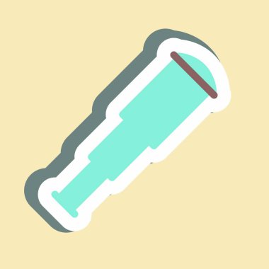 Etiket Teleskobu - Basit illüstrasyon, düzenlenebilir felç, tasarım şablonu vektörü, baskılar, posterler, reklamlar, duyurular, bilgi grafikleri vs. için iyidir.