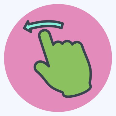 Simge Slaytı Sola - Renk Eşleştirme Biçimi - Basit illüstrasyon, Düzenlenebilir vuruş, Tasarım şablonu vektörü, Yazdırma, poster, reklamlar, duyurular, bilgi grafikleri vs..