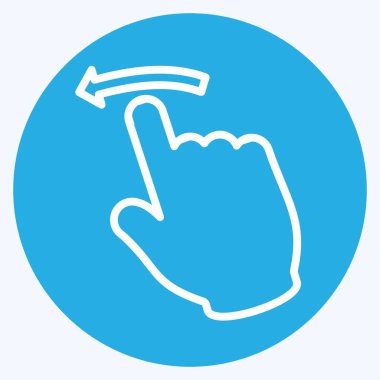 Simge Sol - Mavi Gözler Biçimi - Basit illüstrasyon, Düzenlenebilir vuruş, Tasarım şablonu vektörü, baskılar, posterler, reklamlar, duyurular, bilgi grafikleri vs..