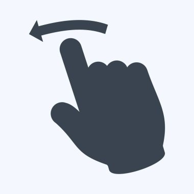 Simge Slaytı Sol - Glyph Biçimi - Basit illüstrasyon, Düzenlenebilir vuruş, Tasarım şablonu vektörü, baskılar, posterler, reklamlar, duyurular, bilgi grafikleri vs..