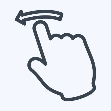 Simge Slaytı Sol - Satır Biçimi - Basit illüstrasyon, Düzenlenebilir vuruş, Tasarım şablonu vektörü, baskılar, posterler, reklamlar, duyurular, bilgi grafikleri vs..