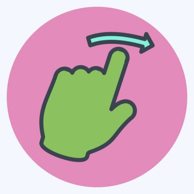 Simge Sağı - Renk Eşleştirme Biçimi - Basit illüstrasyon, Düzenlenebilir vuruş, Tasarım şablonu vektörü, baskılar, posterler, reklamlar, duyurular, bilgi grafikleri, vs..