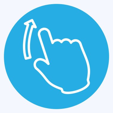 Simge Yukarı Kaydır - Mavi Gözler Biçimi - Basit illüstrasyon, Düzenlenebilir vuruş, Tasarım şablonu vektörü, baskılar, posterler, reklamlar, duyurular, bilgi grafikleri vs..