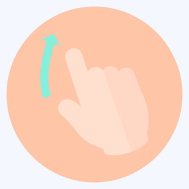 Simge Yukarı Kaydır - Düz Biçim - Basit illüstrasyon, Düzenlenebilir vuruş, Tasarım şablonu vektörü, baskılar, posterler, reklamlar, duyurular, bilgi grafikleri vs..