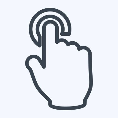 Simge Tap - Satır Tipi - Basit illüstrasyon, Düzenlenebilir vuruş, Tasarım şablonu vektörü, baskılar, posterler, reklamlar, duyurular, bilgi grafikleri vs..