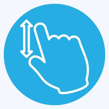 Simge Büyüt - Mavi Gözler Biçimi - Basit illüstrasyon, Düzenlenebilir vuruş, Tasarım şablonu vektörü, baskılar, posterler, reklamlar, duyurular, bilgi grafikleri vs..