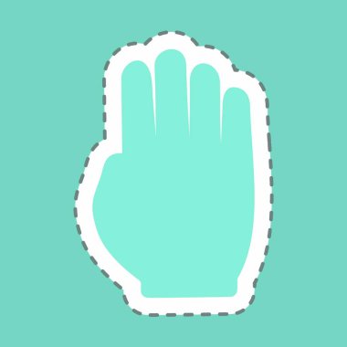 Etiket Sürükleme Penceresi - Satır Kesimi - Basit illüstrasyon, Düzenlenebilir vuruş, Tasarım şablonu vektörü, baskılar, posterler, reklamlar, duyurular, bilgi grafikleri vs..