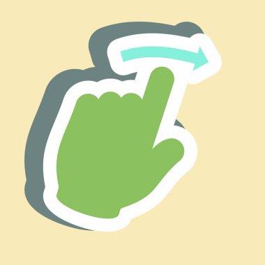 Çıkartma Sağa Geçiş - Basit illüstrasyon, Düzenlenebilir vuruş, Tasarım şablonu vektörü, baskılar, posterler, reklamlar, duyurular, bilgi grafikleri vs..