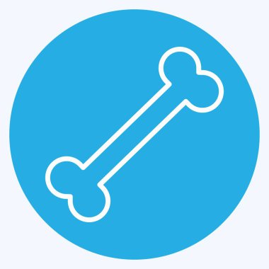 Köpek için simge kemiği - Mavi Gözler Biçimi - Basit illüstrasyon, Düzenlenebilir vuruş, Tasarım şablonu vektörü, baskılar, posterler, reklamlar, duyurular, bilgi grafikleri, vs..