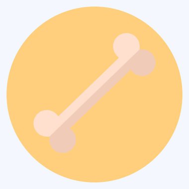 Köpek için simge kemiği - Düz Biçim - Basit illüstrasyon, Düzenlenebilir vuruş, Tasarım şablonu vektörü, baskılar, posterler, reklamlar, duyurular, bilgi grafikleri vs..