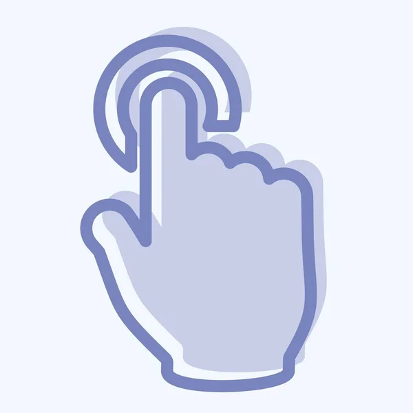 Simge Tap - İki Ton Biçimi - Basit illüstrasyon, Düzenlenebilir vuruş, Tasarım şablonu vektörü, baskılar, posterler, reklamlar, duyurular, bilgi grafikleri vs..