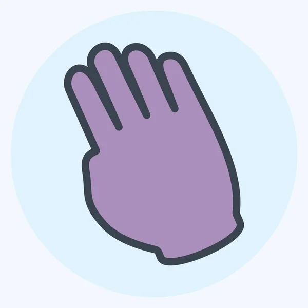 Ikona Tilted Hand Color Mate Style Prosta Ilustracja Edytowalny Skok — Wektor stockowy