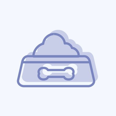 Icon Dog Food I - İki Ton Biçimi - Basit illüstrasyon, Düzenlenebilir vuruş, Tasarım şablonu vektörü, baskılar, posterler, reklamlar, duyurular, bilgi grafikleri, vs..